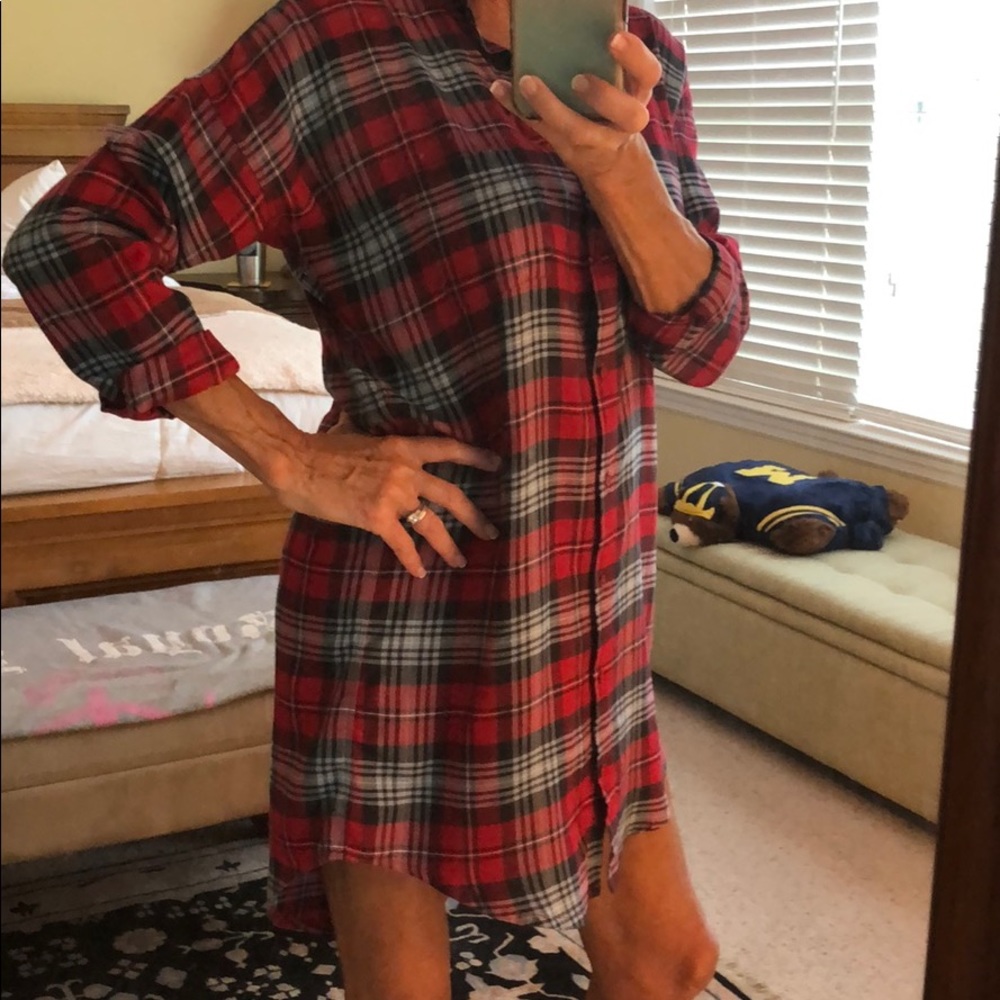 PJ Salvage Woman’s Mad for Plaid Casual Dress